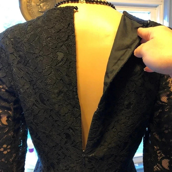J.Crew women Black Lace Dress Size 4 Like New Conditions - Picture 5 of 11